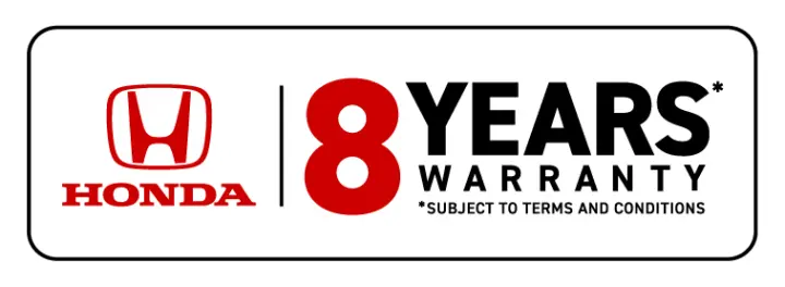 Honda - 8 Year Warranty