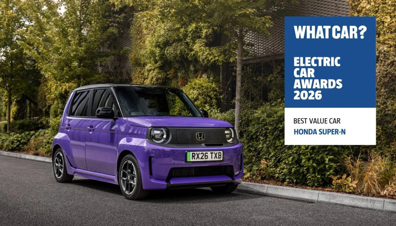 Honda Super-N Named Best Value Car at the 2026 What Car? Electric Car Awards