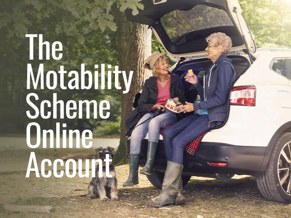 Motability online account page