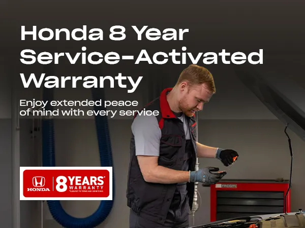 Honda 8 Year Service-Activated Warranty
