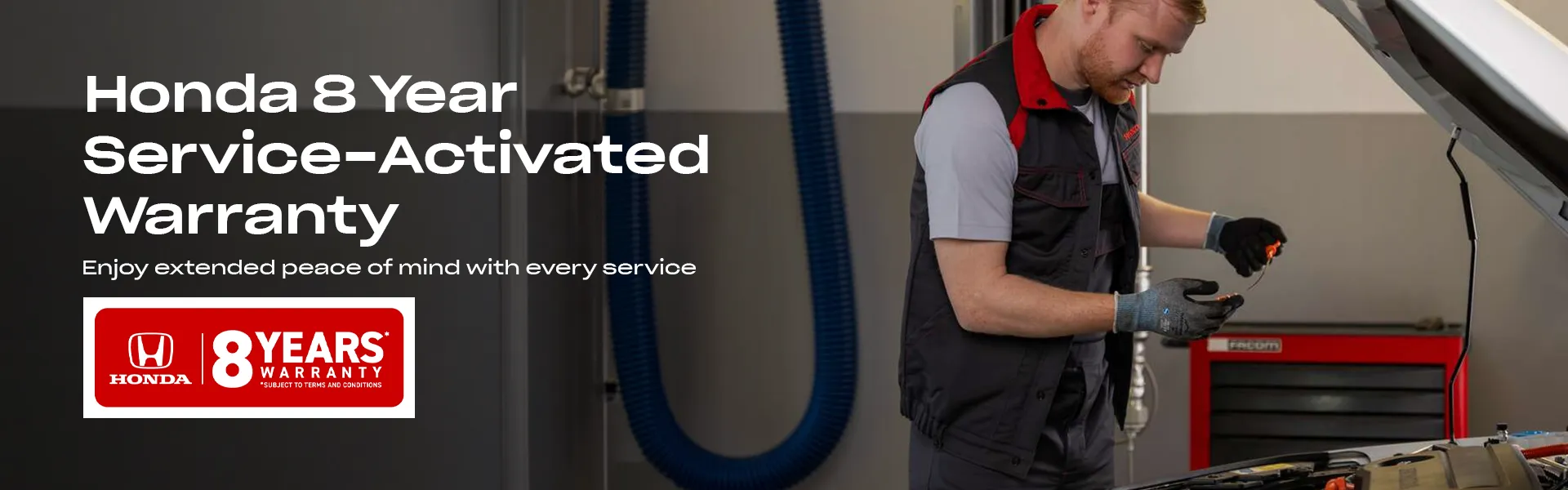 Honda 8 Year Service-Activated Warranty