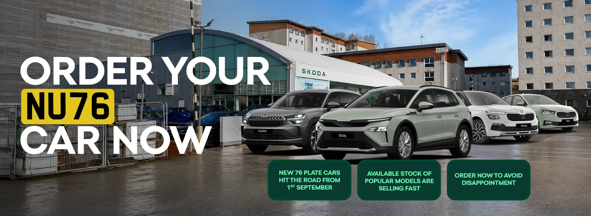 Skoda - NU76 Plate Banner