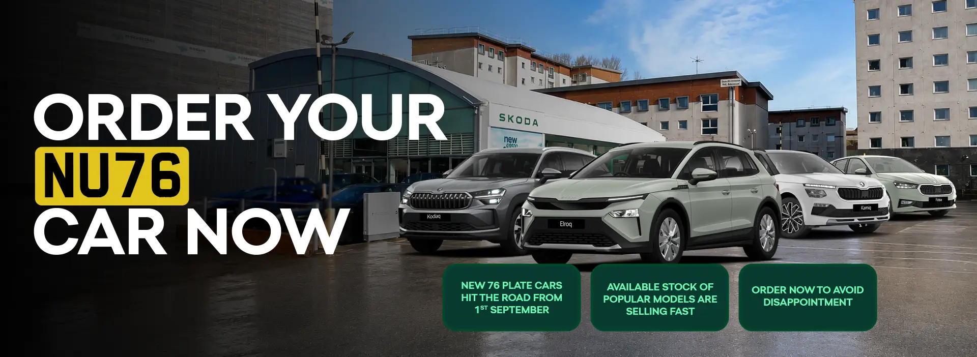 Skoda - NU76 Plate Banner